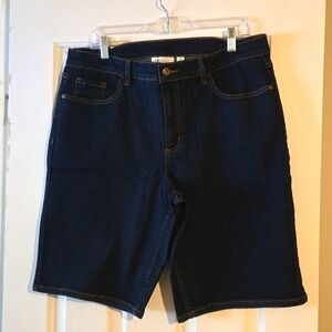 Womens Denim & Co Bermuda Denim Shorts